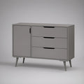 Gray 3-Drawer Storage Cabinet with 1 Door, 47.2 x 15.7 x 31.5 in