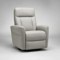Light Gray PU Leather Swivel Armchair with High Back, 32 x 35 x 41 in